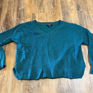 Simply Vera Vera Wang Teal V-Neck Sweater